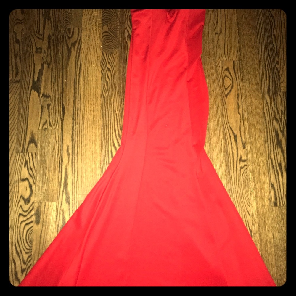 Pretty Little Thing mermaid style red dress